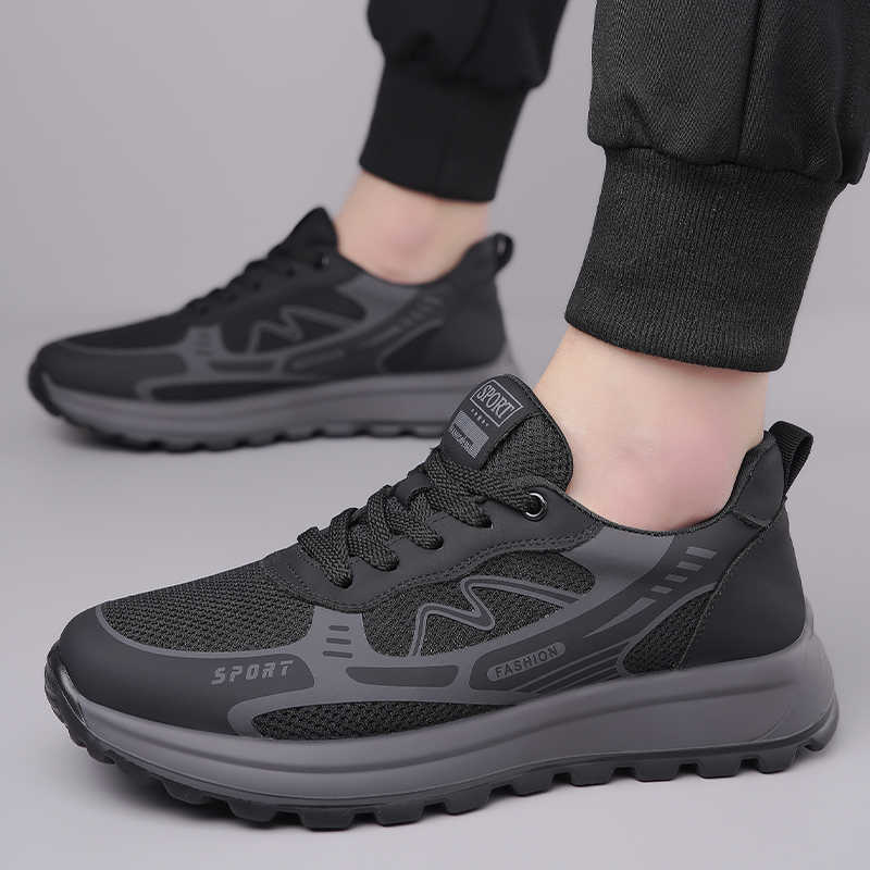 Men'S Fashion Deals - รองเท้าบูทหุ้มข้อสูงแบบผูกเชือก ลายฉลุ สำหรับฤดูร้อน แบรนด์หรู รองเท้าผ้าใบผู้ชาย รองเท้ากีฬา