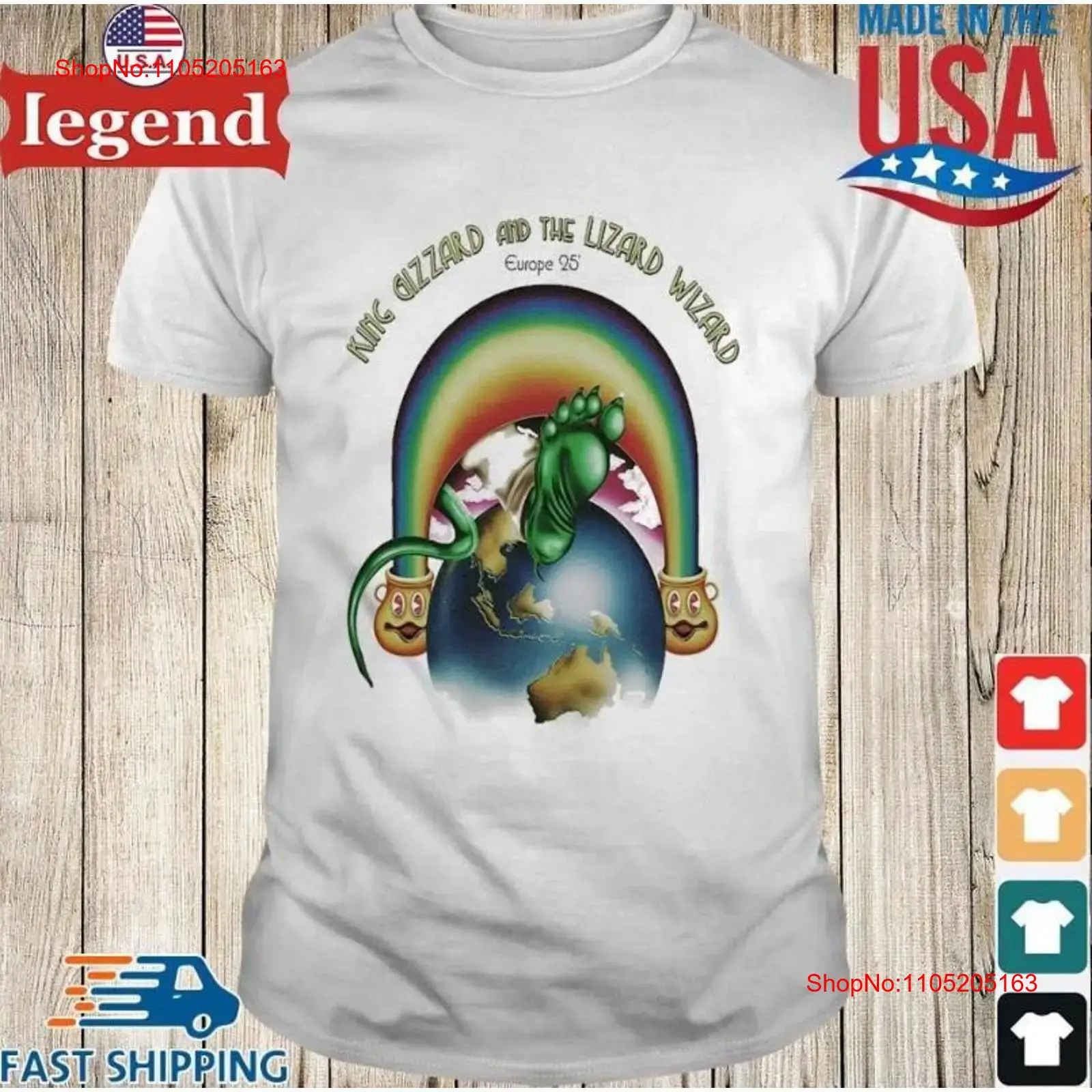 Men Fashion King - เสื้อยืด King Gizzard The Lizard Wizard