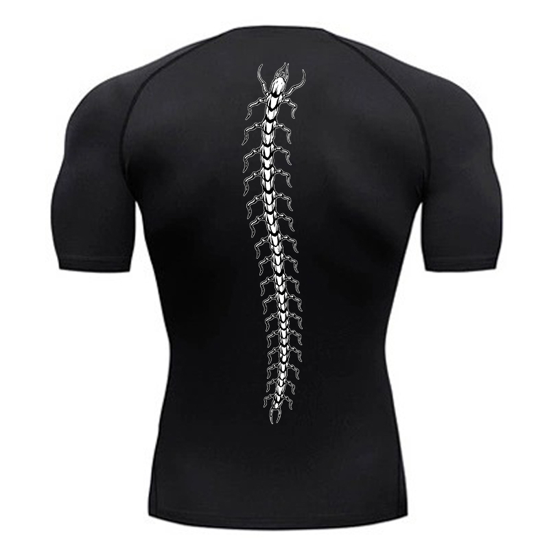 Compression Shirt Workout - เสื้อรัดรูปกราฟิกสำหรับผู้ชายเสื้อยืดแห้งเร็วสำหรับเล่นกีฬาออกกำลังกายในยิมเสื้อซับในสำหรับฝึกวิ่ง
