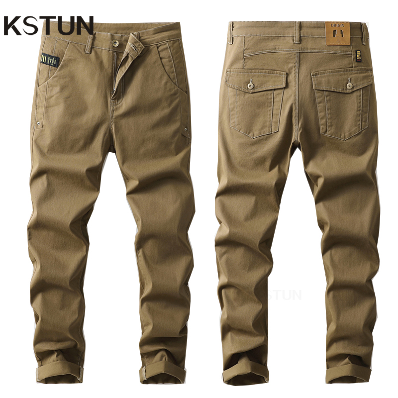Men'S Fashion Khaki Pants - KSTUN Mens Casual กางเกง Slim ยืดตรงแฟชั่น