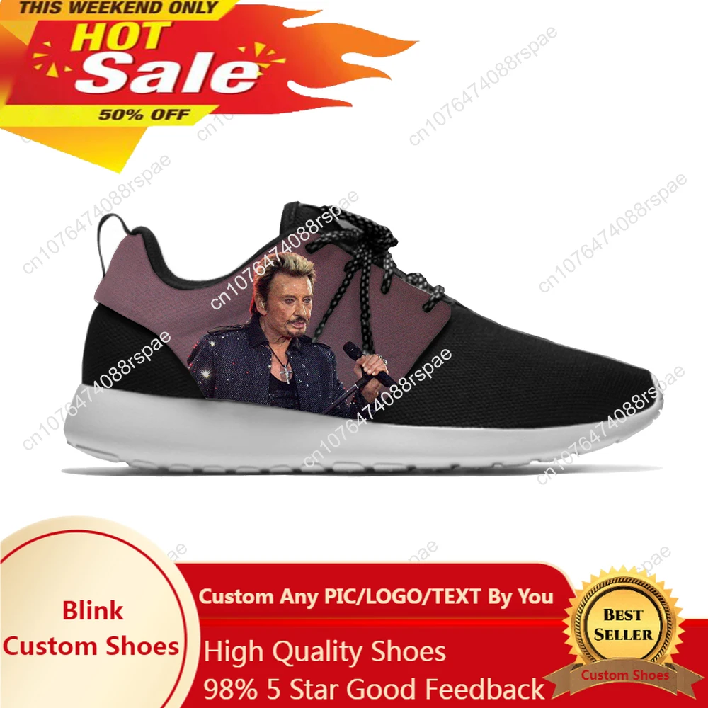 Men'S Fashion Running Shoes - Hohnny Hallyday รองเท้าวิ่งกีฬาคลาสสิกสุดเท่, รองเท้าวิ่งน้ำหนักเบาระบายอากาศได้ดีพิมพ์ลาย3D รองเท้าผ้าใบตาข่ายสำหรับผู้ชายผู้หญิง
