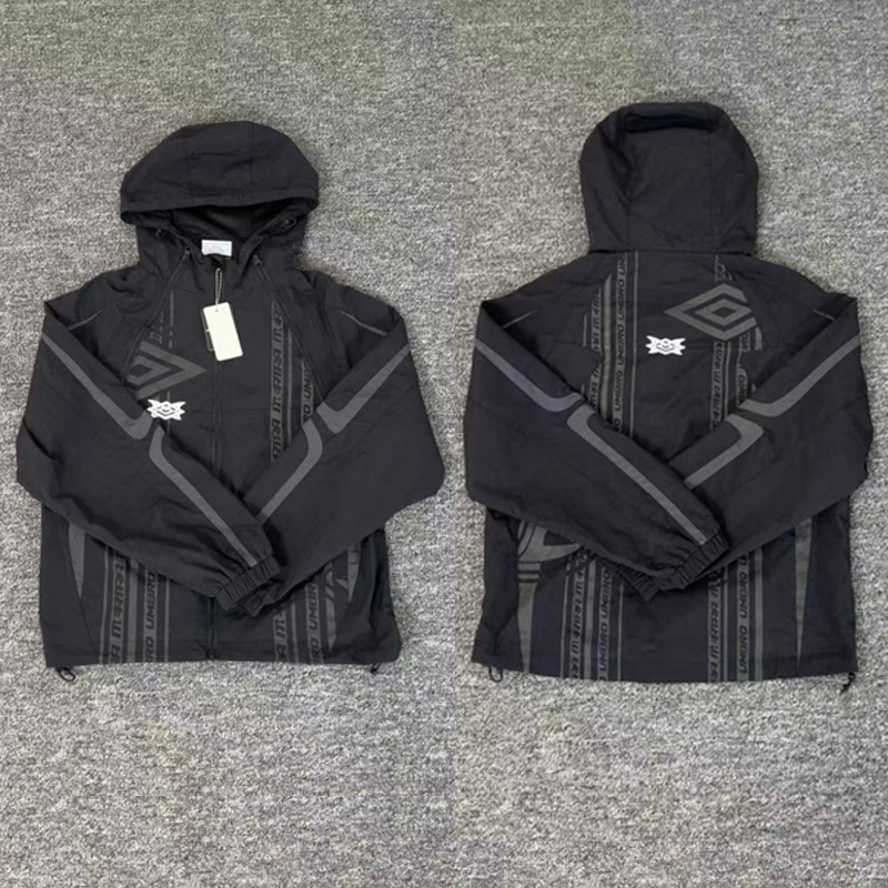 Windbreaker Men Zip - เสื้อแจ็คเก็ตเมอร์ตราสีดำสไตล์วินเทจ พิมพ์ลายผีเสื้อ สำหรับผู้ชายและผู้หญิง สตรีทแวร์ ซิปหลวมๆ สปอร์ต