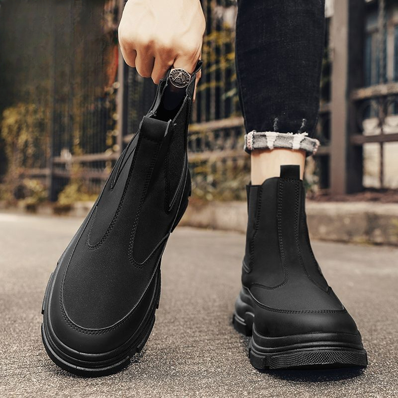 Men'S Fashion Deals - ผู้ชายตัดรองเท้าสไตล์อังกฤษอบอุ่นขนสัตว์ชายรองเท้าเชลซีฤดูหนาว Original Deal Classic Designer แฟชั่นสบาย