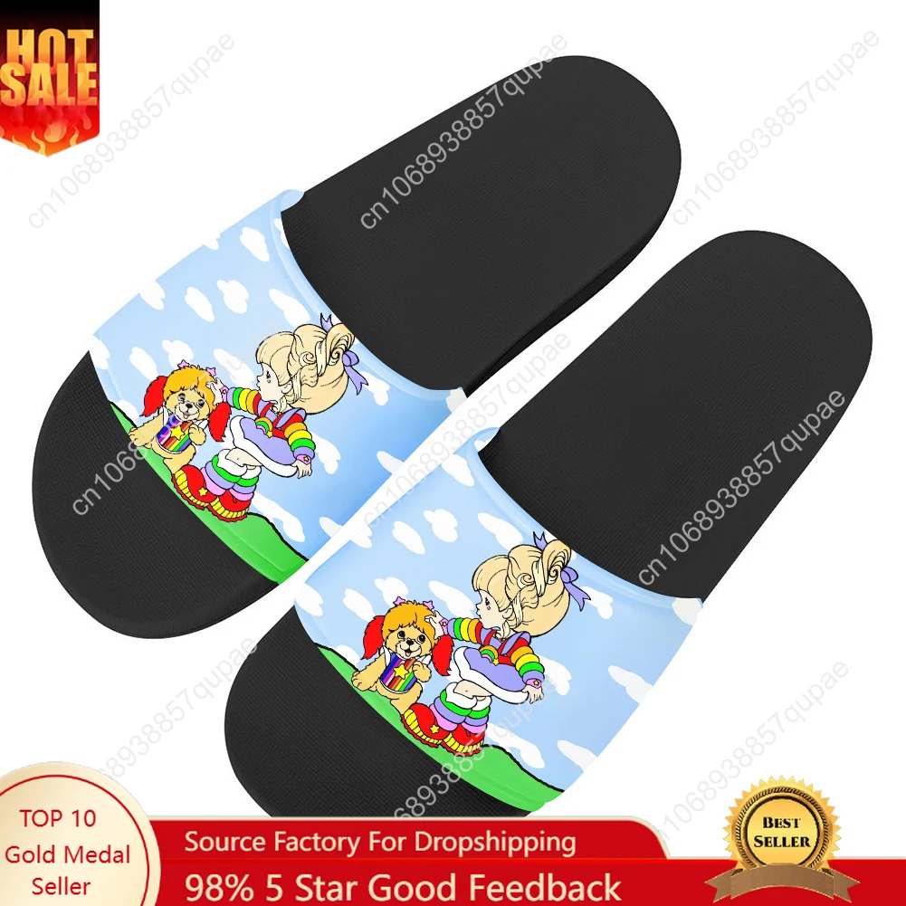 Mens Fashion Sandals - รองเท้าแตะเรนโบว์ไบรท์ รองเท้าแตะใส่ในบ้าน ลายการ์ตูนน่ารัก สำหรับผู้ชาย ผู้หญิง วัยรุ่น