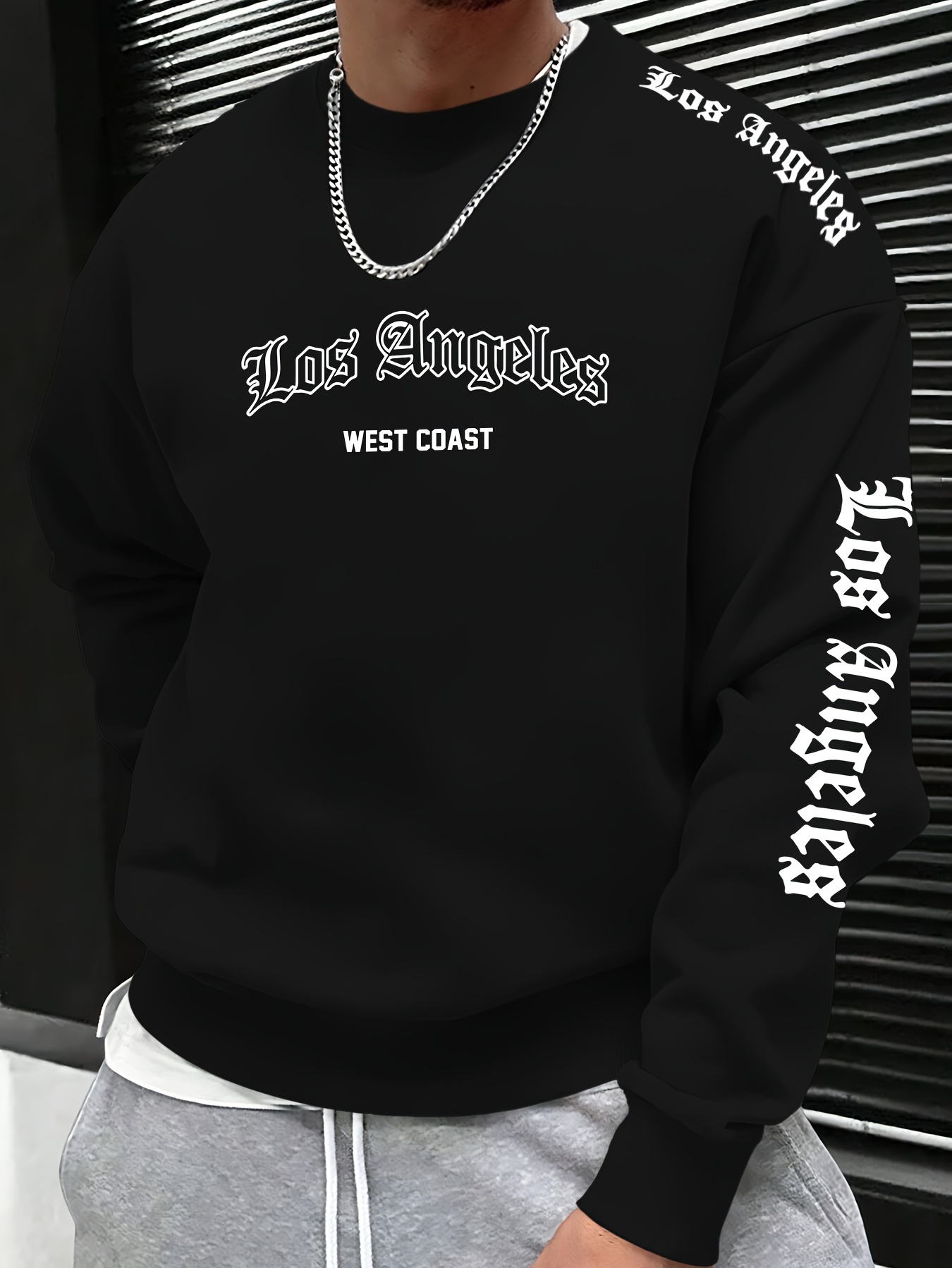 Men'S Fashion Usa - เสื้อสเวตเตอร์คอกลมพิมพ์ลายตัวอักษรสำหรับผู้ชาย ฤดูใบไม้ร่วง/ฤดูหนาว 2026 - สวมใส่สบาย นุ่มสบาย