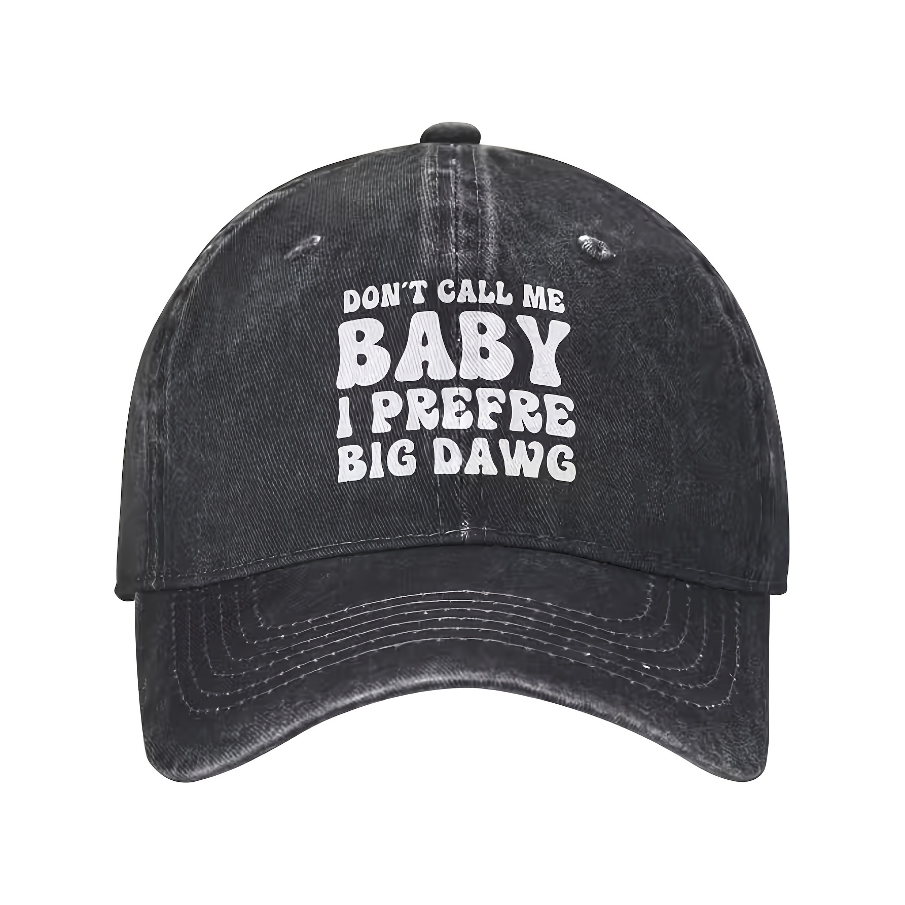 Men'S Fashion For Big Guys - หมวกเบสบอลแบบซักได้สำหรับผู้ชายและผู้หญิง สไตล์คู่รัก ทนต่อคราบสกปรก ทนต่อรอยยับ สไตล์แฟชั่นสตรีทแบบเรโทร พร้อมข้อความพิมพ์ภาษาอังกฤษ