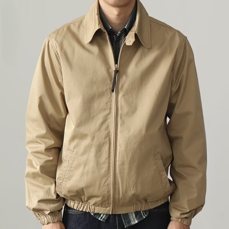 Harrington Jacket - แจ็คเก็ตผู้ชายสไตล์วรรณกรรม แฟชั่นอเนกประสงค์ เรียบง่าย สไตล์ฮาราจูกุ รุ่นใหม่ 2026
