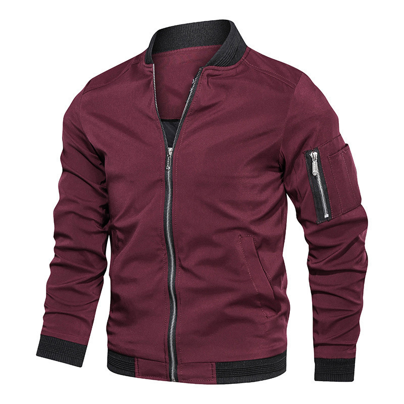 Windbreaker Men Zip - เสื้อแจ็คเก็ตกันลมผู้ชายสำหรับฤดูใบไม้ผลิและฤดูใบไม้ร่วง แจ็คเก็ตน้ำหนักเบาสำหรับผู้ชาย เสื้อโค้ทซิปสำหรับเล่นกีฬา มีกระเป๋าเสื้อ