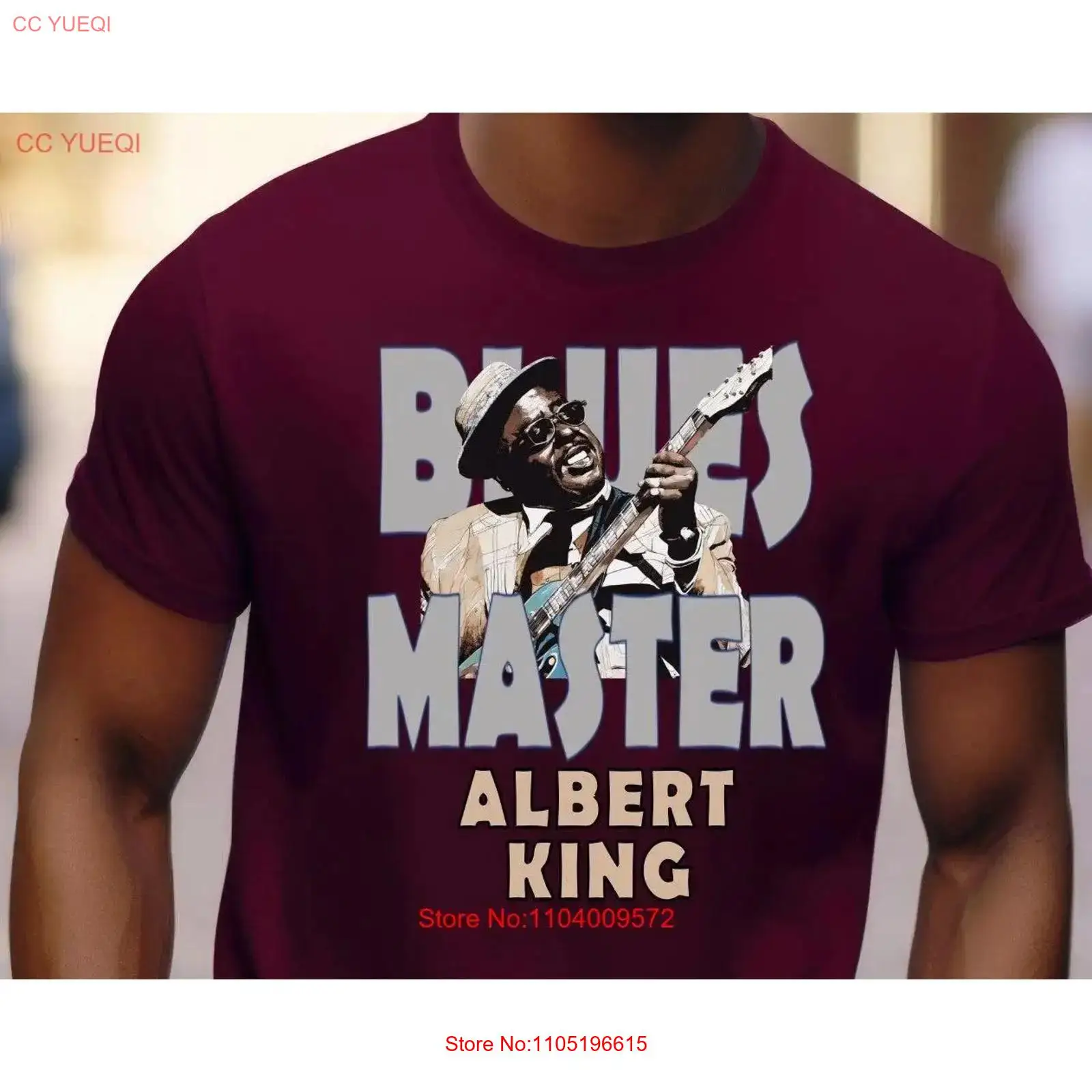 Men Fashion King - เสื้อยืดลายดนตรีบลูส์ของอัลเบิร์ต คิงเฉลิมฉลองความงดงามของเสื้อผ้าดีไซเนอร์วินเทจแบบดั้งเดิมที่ผ่านการซักแล้ว