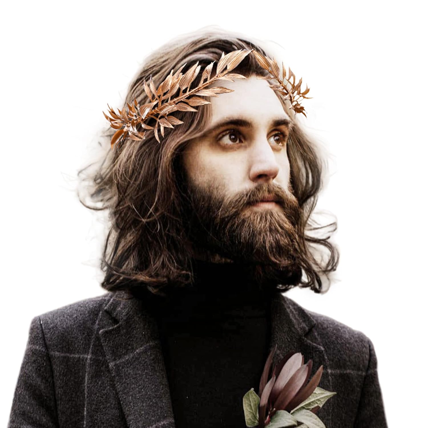 Men Fashion King - Woodland Leaf Crown ยุคกลาง Laurel แถบคาดศีรษะภาษากรีก