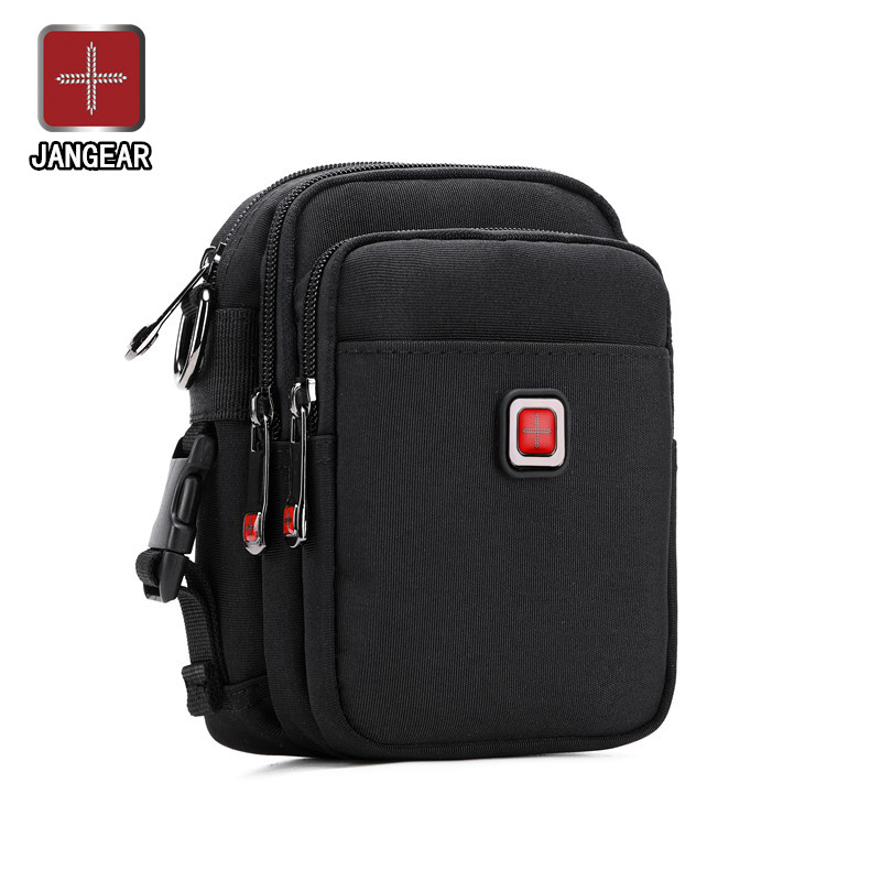 Fashion Harness Men - JANGEAR ชายไหล่กระเป๋า Casual Messenger กระเป๋ากันน้ำกระเป๋าถือซิป Crossbody