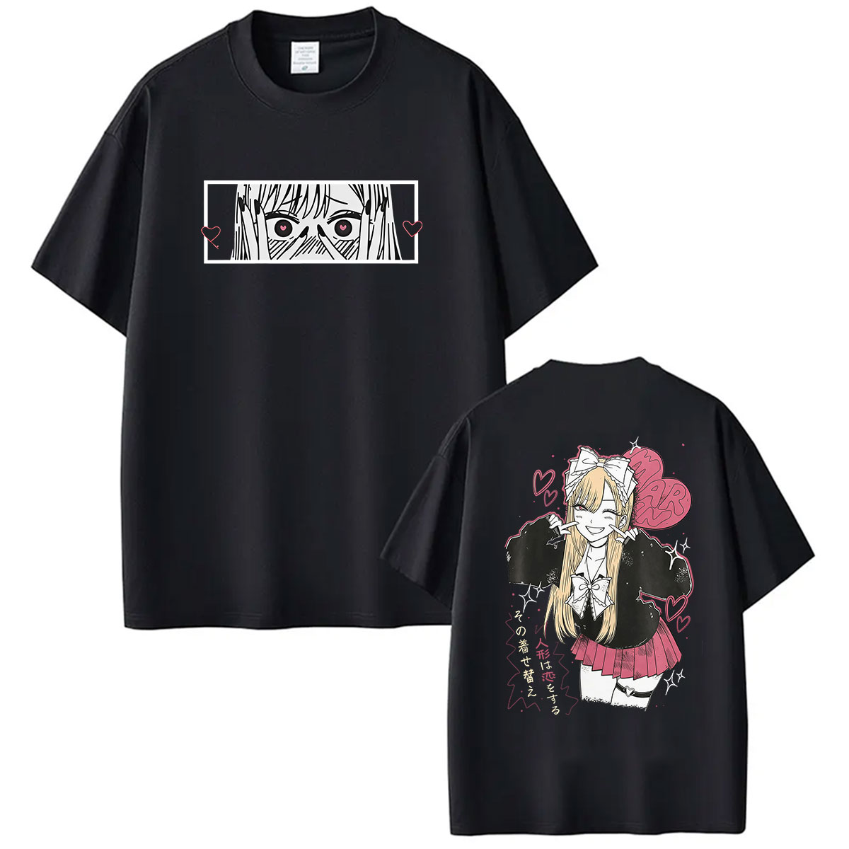 Mens Fashion Dress Shirts - มายเดรสอัพ ดาร์ลิ่ง มาริน คิตากาวะเสื้อยืดอนิเมะผู้ชายผู้หญิงวินเทจฮาราจูกุแฟชั่นเสื้อยืดลำลองผ้าฝ้าย 100% เสื้อยืดโอเวอร์ไซส์
