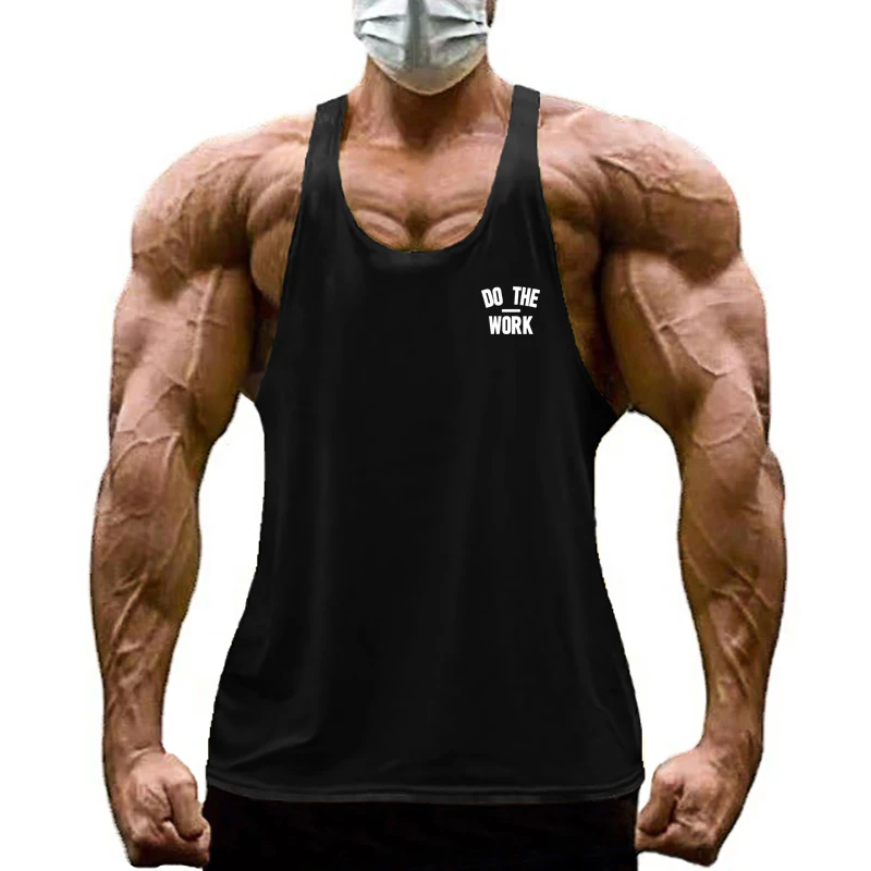 Muscle Tee Workout - ผู้ชายผ้าฝ้ายแขนกุดTeesยิมเพาะกายออกกําลังกายกล้ามเนื้อฟิตเนสเสื้อฤดูร้อนผ้าฝ้ายBreathableดูดซับเหงื่อเสื้อกั๊ก