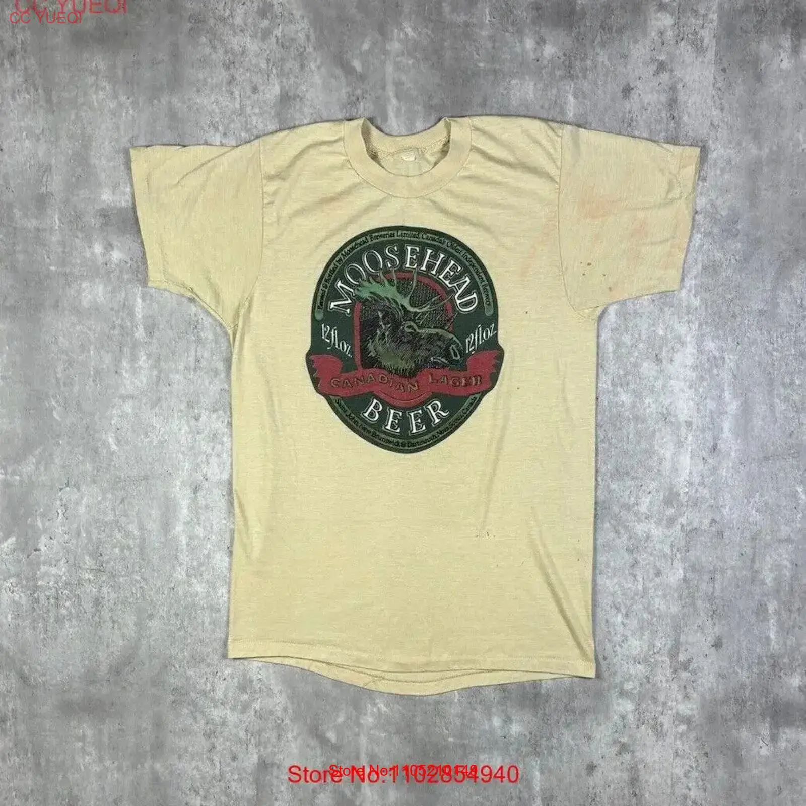 Mens Fashion In The 80S - เสื้อยืดลาย Moosehead Beer ยุค 80 ไซส์