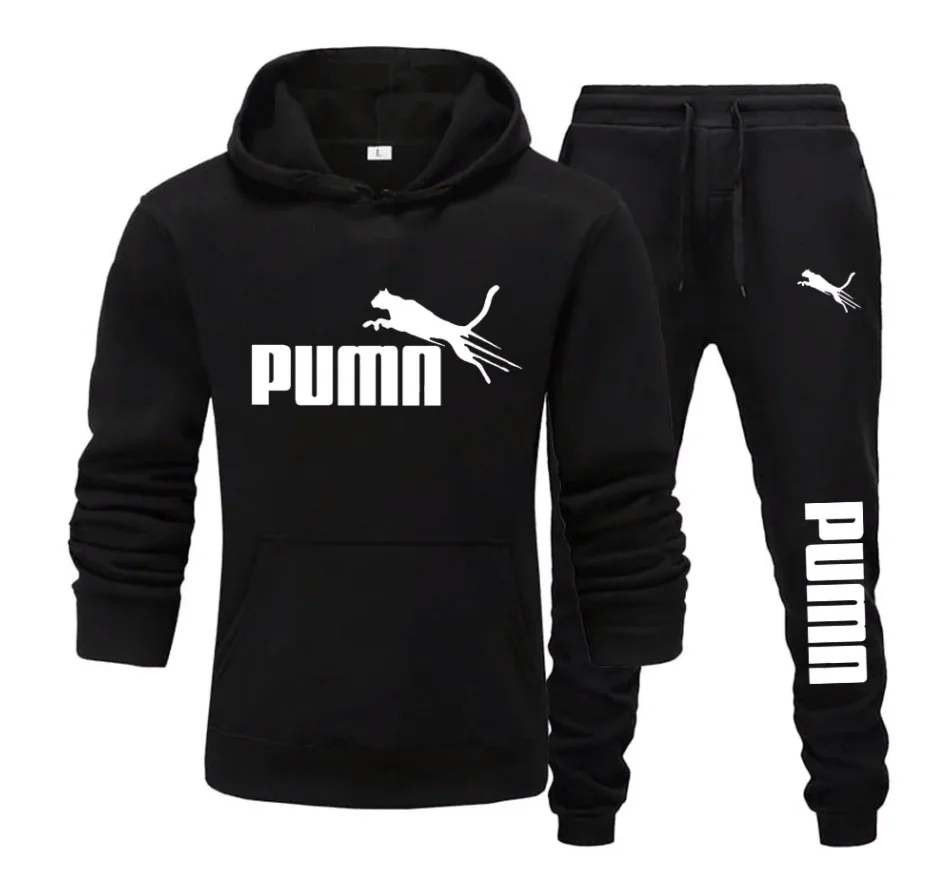 Men'S Fashion Usa - ชุดเสื้อฮู้ดผู้ชายใหม่ + กางเกงขายาวสำหรับฤดูหนาว-ฤดูใบไม้ผลิ - ชุดแฟชั่นทันสมัย เหมาะสำหรับออกกำลังกาย