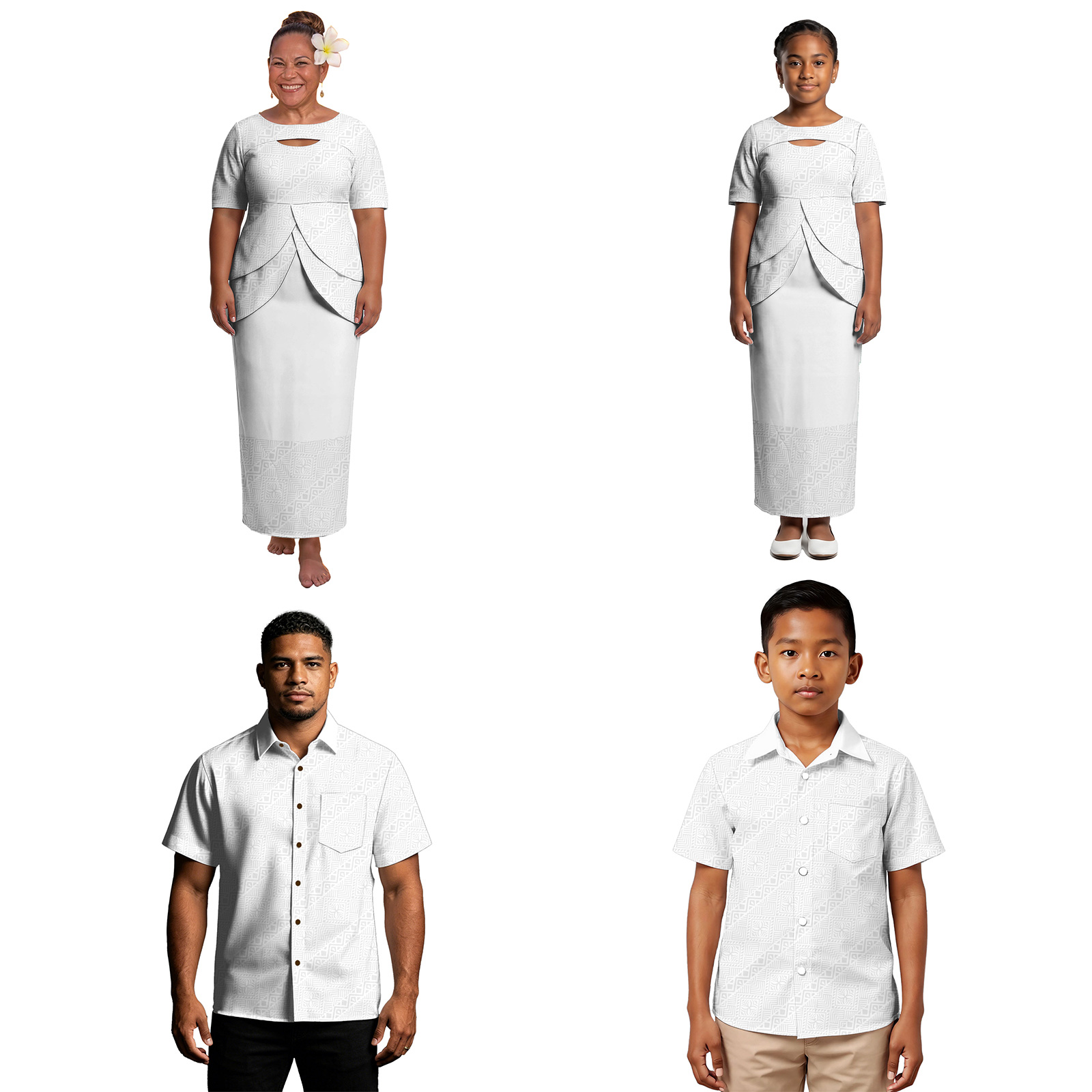 Mens Fashion Dress Shirts - ชุดพูเลตาซีแบบชนเผ่าไซส์ใหญ่สำหรับผู้หญิงชาวซามัว ชุดเดรสแฟชั่นสำหรับเด็กผู้หญิงโพลินีเซียน เสื้อเชิ้ตอโลฮ่าสำหรับเด็กผู้ชาย เสื้อผ้าผู้ชาย ชุดครอบครัวสีขาวสำหรับวันอาทิตย์