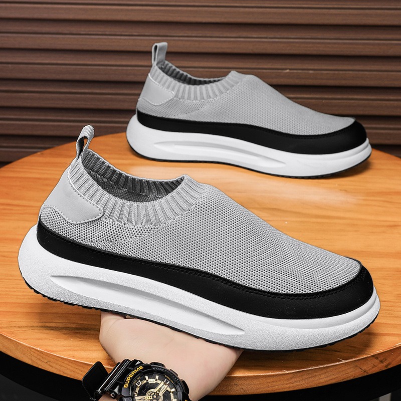 Men'S Fashion Running Shoes - 2025 รองเท้าผู้ชายใหม่Breathableตาข่ายผ้าใบรองเท้าแฟชั่นถุงเท้ายืดหยุ่นรองเท้าวิ่งรองเท้าสบายรองเท้าผ้าใบผู้ชาย...