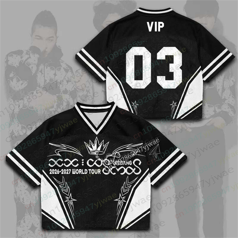 Mens Fashion World - เสื้อยืดตาข่ายเปียโน KPOP-Cosmos สำหรับทัวร์โลก 26-27 ของขวัญพิเศษสำหรับแฟนคลับ คอวี