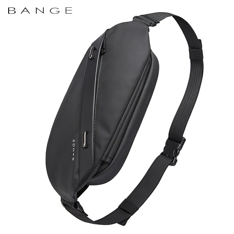 Fashion Harness Men - BANGE กระเป๋าสะพายข้างผู้ชายความจุขนาดใหญ่กันน้ํามัลติฟังก์ชั่กระเป๋าสะพายชายสลิงกระเป๋าสําหรับเข็มขัดเอวการจับคู่