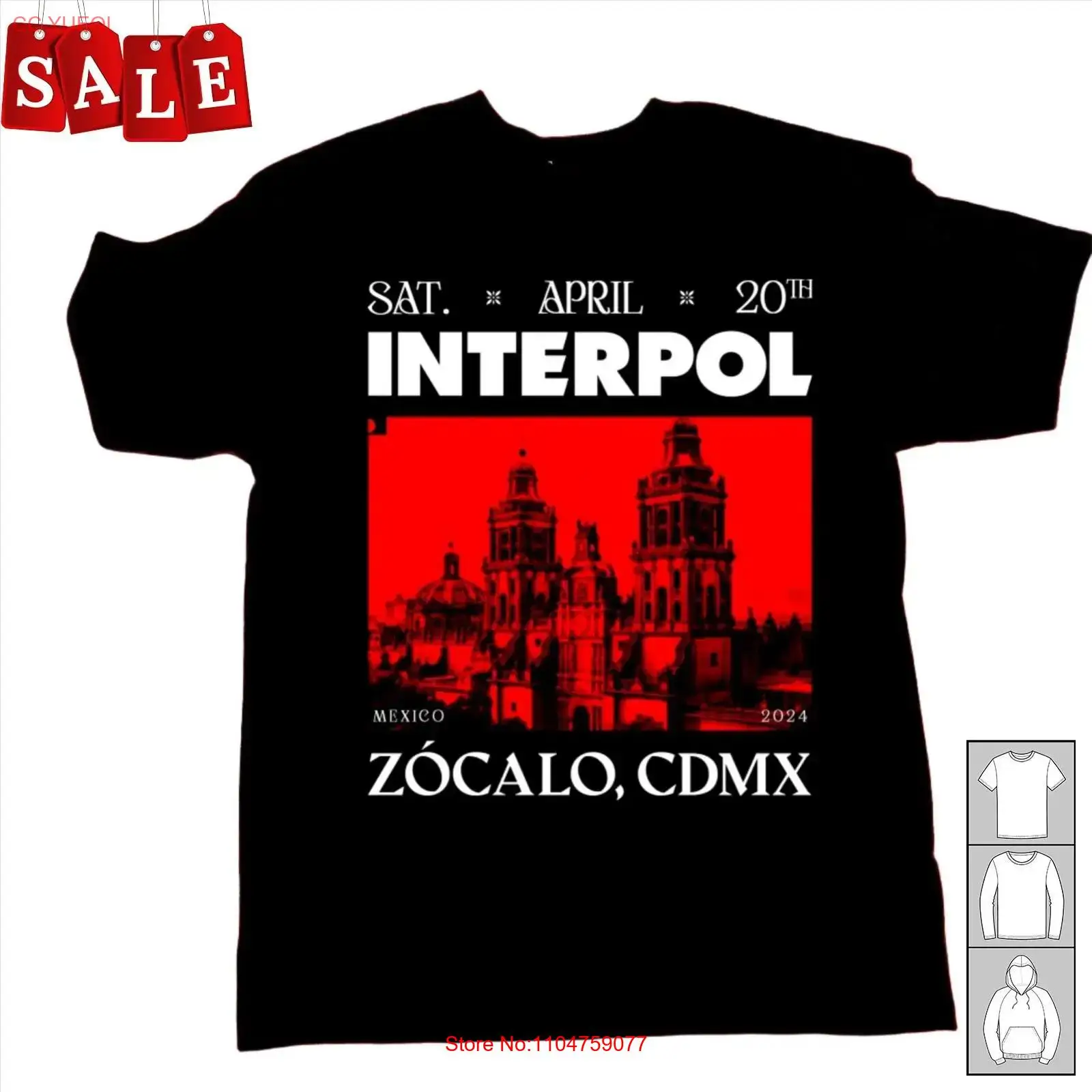 Mens Fashion Mexico - เสื้อยืด Hot Interpol Mexico Zocalo Cdmx