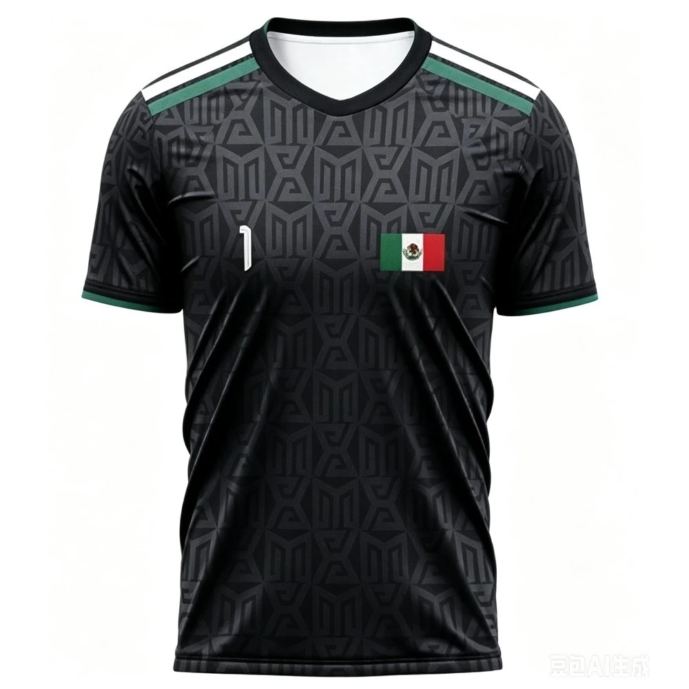 Mens Fashion Mexico - อุปกรณ์สโมสรแฟนคลับเม็กซิโก เสื้อฝึกซ้อมแบบยืดหยุ่นระบายอากาศได้ดี ชุดเชียร์แฟนคลับ เสื้อยืดแขนสั้นสำหรับผู้ชายและผู้หญิง