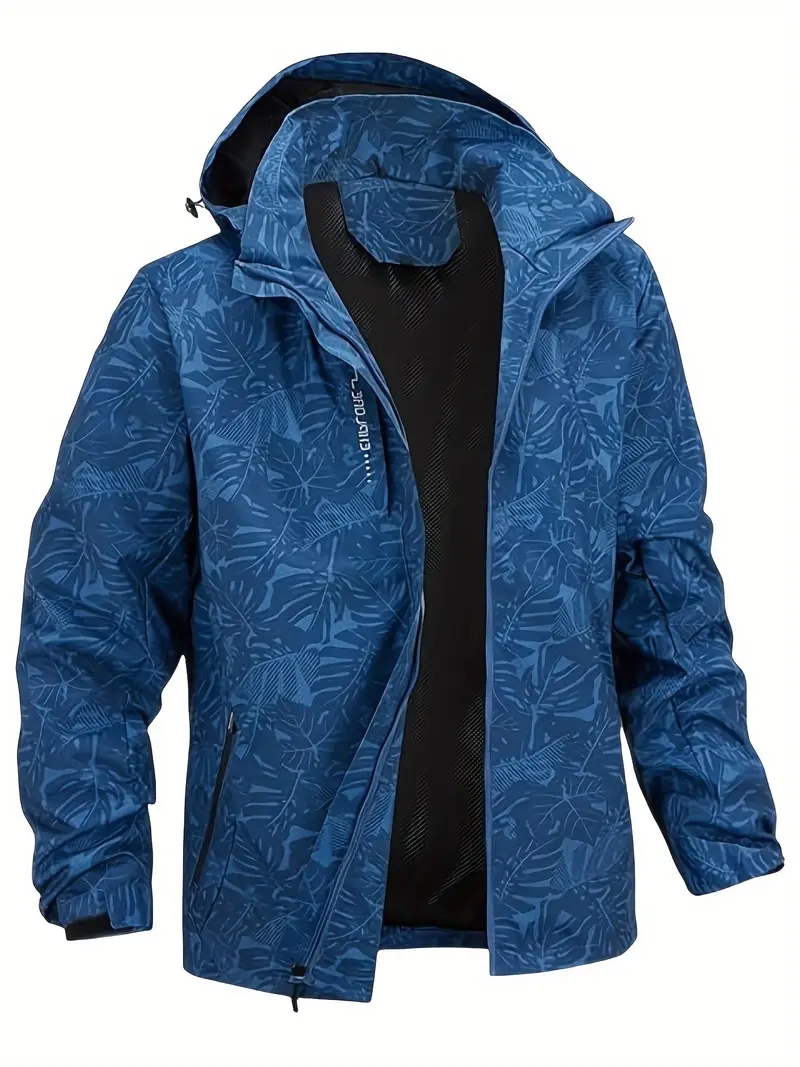 Windbreaker Men Zip - เสื้อแจ็คเก็ตกันลมกันน้ําน้ําหนักเบาลําลองสําหรับบุรุษ, เสื้อโค้ทเดินป่ากลางแจ้งแบบมีฮู้ดซิปเต็มสําหรับฤดูใบไม้ร่วงขนาด