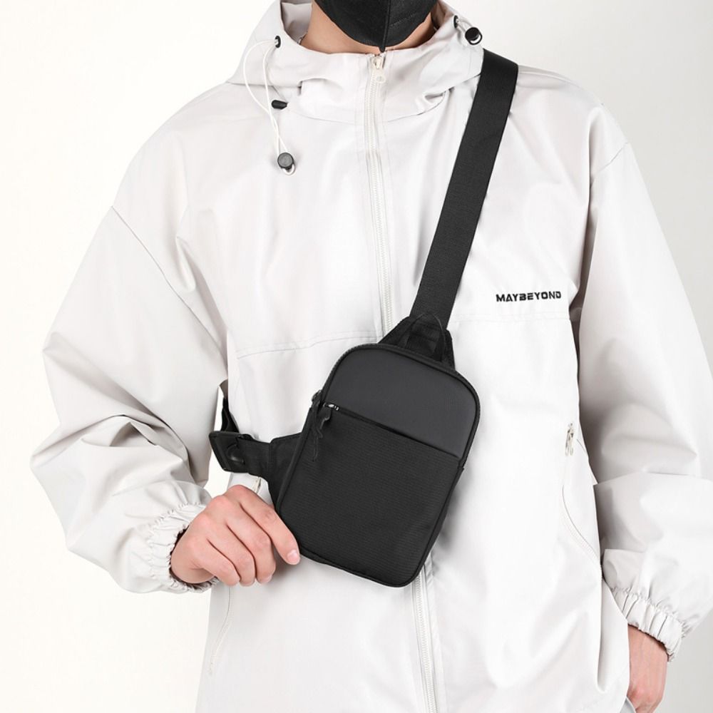 Fashion Harness Men - ผู้ชายกระเป๋าแฟชั่นผ้าใบขนาดเล็กไหล่Crossbodyกระเป๋าสําหรับชายMiniผ้าสลิงกีฬาCrossโทรศัพท์กระเป๋าถือชาย