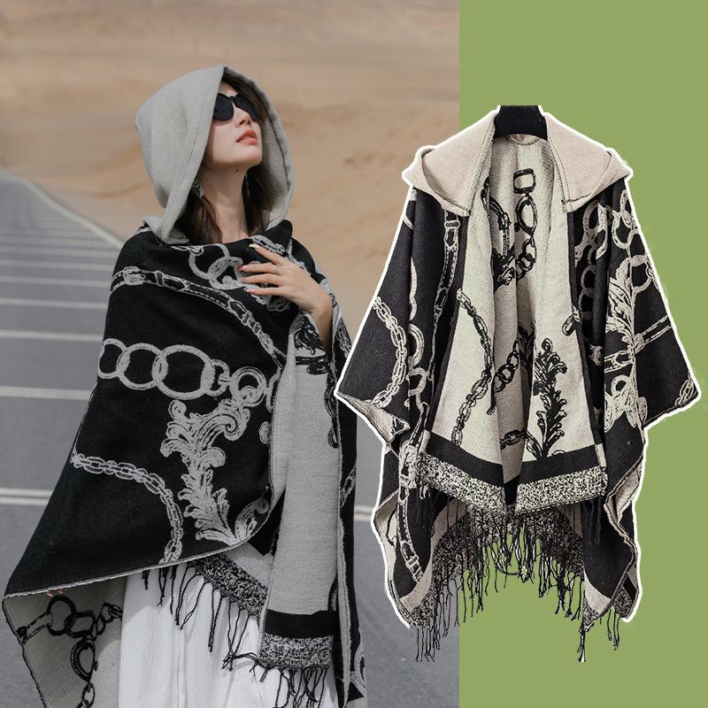 Mens Fashion Poncho - เสื้อคลุมผู้หญิง 2026 เสื้อคลุมผู้ชาย แจ็คเก็ต ผ้าคลุมไหล่ เสื้อคลุมอุ่น