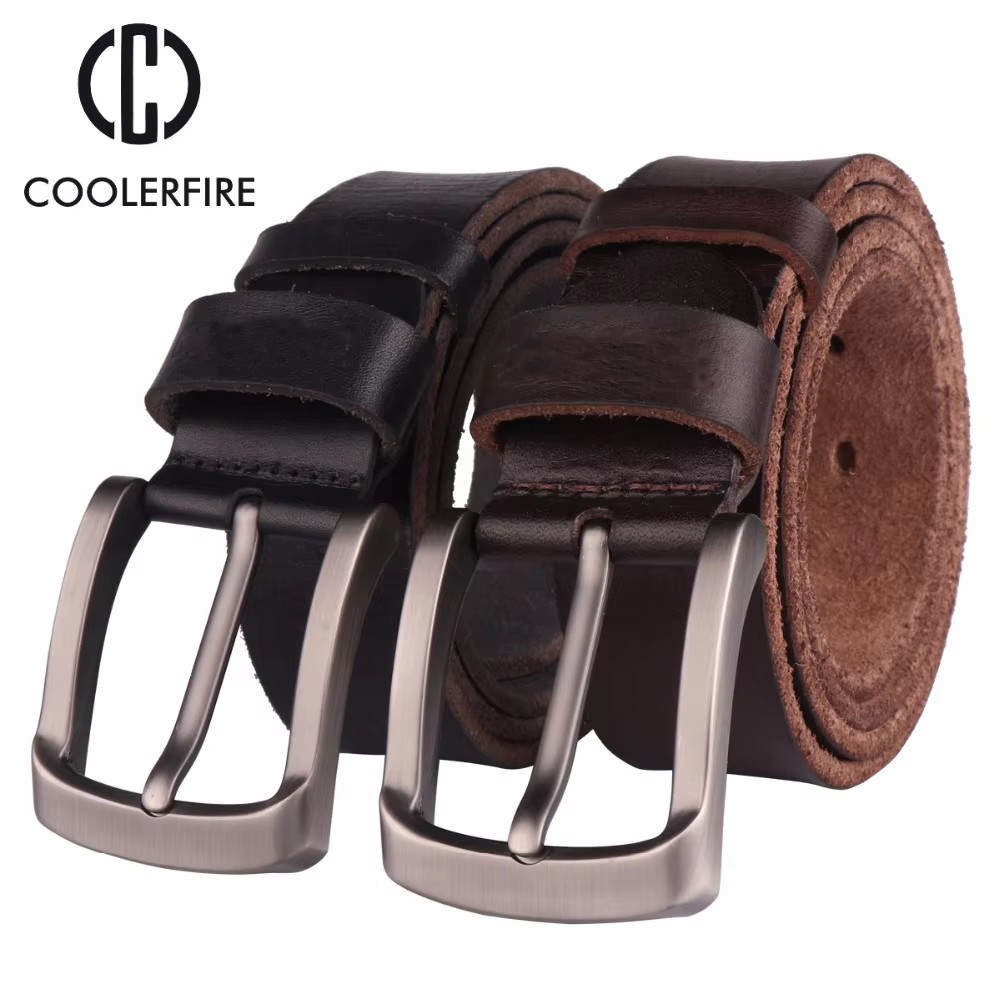 Leather Belt Braided - CCOOLERFIRE เข็มขัดผู้ชาย Full Grain 100% ของแท้