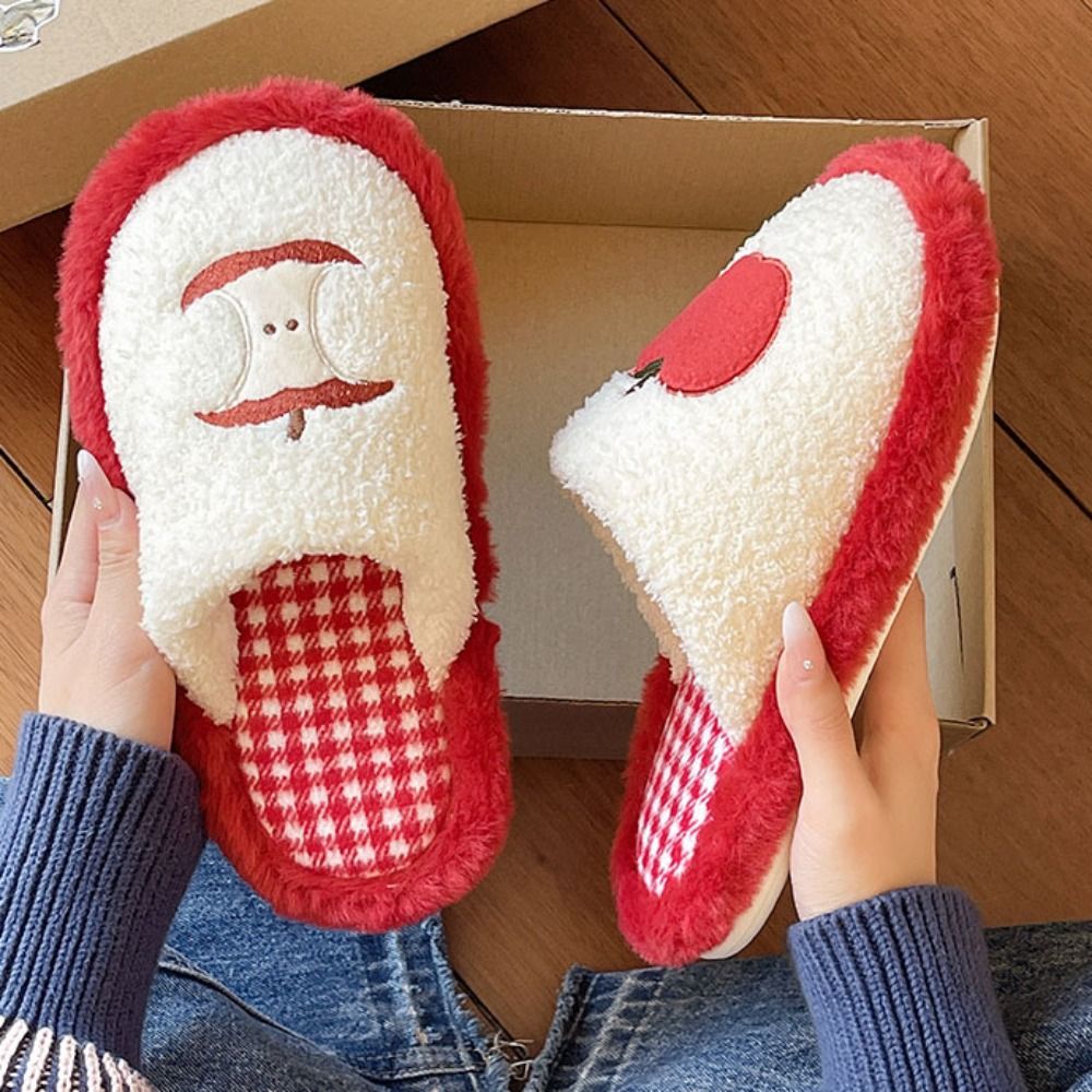Mens Fashion Sandals - รองเท้าแตะลายตารางแฟชั่นน่ารัก กันลื่น นุ่มสบาย ใส่ในฤดูหนาว สำหรับผู้หญิงและผู้ชาย แบบสวมเงียบๆ