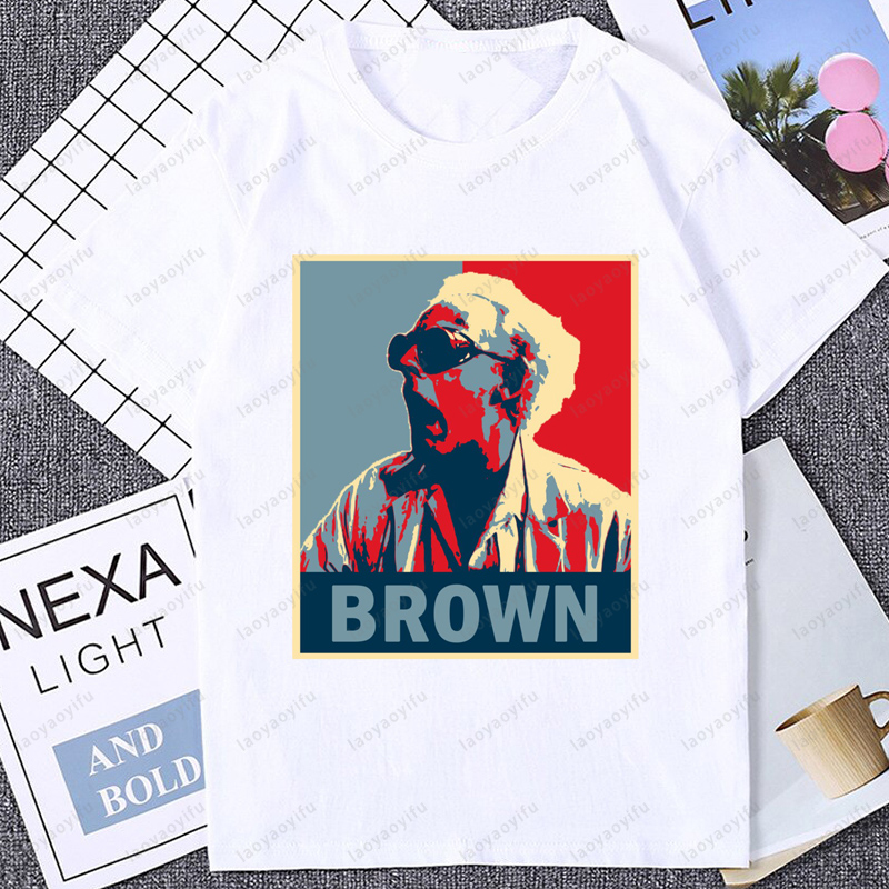 Mens Fashion In The 80S - Back To The Future คลาสสิกสีน้ําตาล TShirt