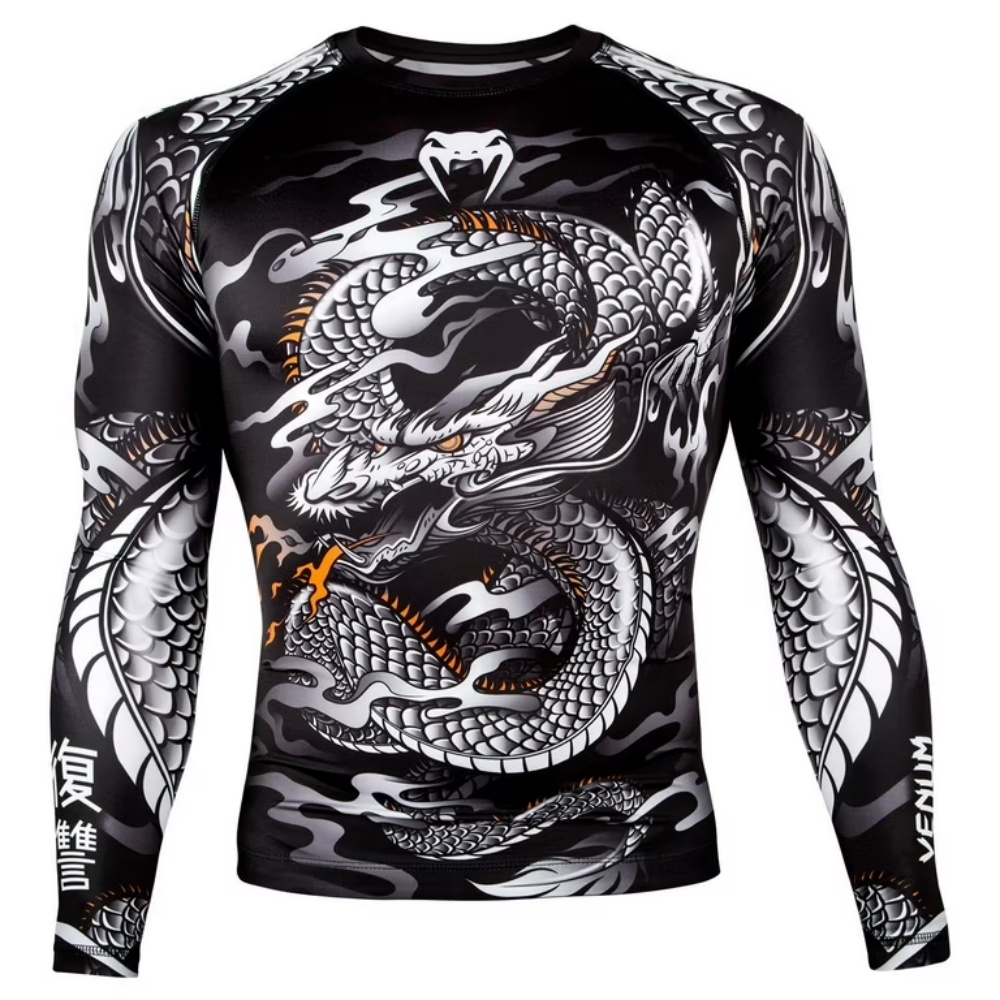 เสื้อรัดกล้ามเนื้อแขนยาวลายมัง - Compression Shirt Workout บทวิจารณ์และราคา