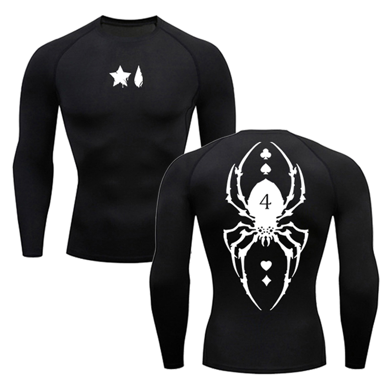 เสื้อรัดรูปพิมพ์ลายแมงมุมสำหรั - Compression Shirt Workout บทวิจารณ์และราคา