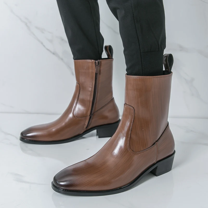 รองเท้าบูทหุ้มข้อคลาสสิก สวมใส - Chelsea Boots Men บทวิจารณ์และราคา
