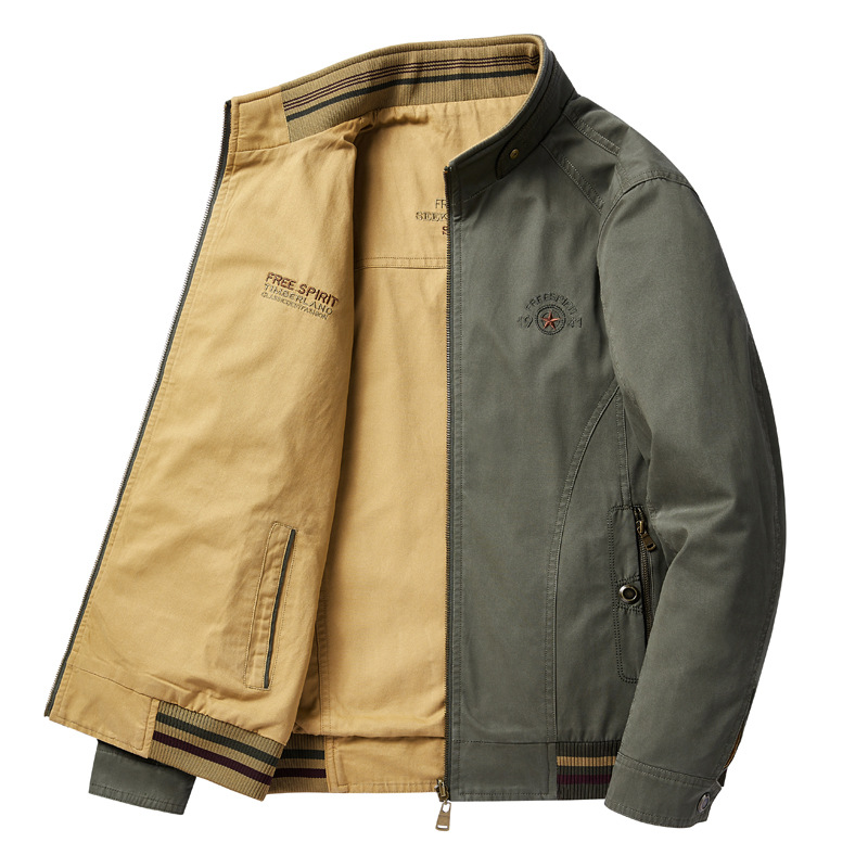 เสื้อแจ็คเก็ตเดินป่าแบบสองด้าน - Windbreaker Men Zip บทวิจารณ์และราคา