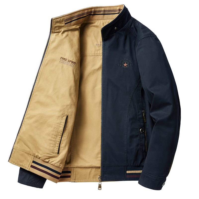 เสื้อแจ็คเก็ตเดินป่าแบบสองด้าน - Windbreaker Men Zip บทวิจารณ์และราคา