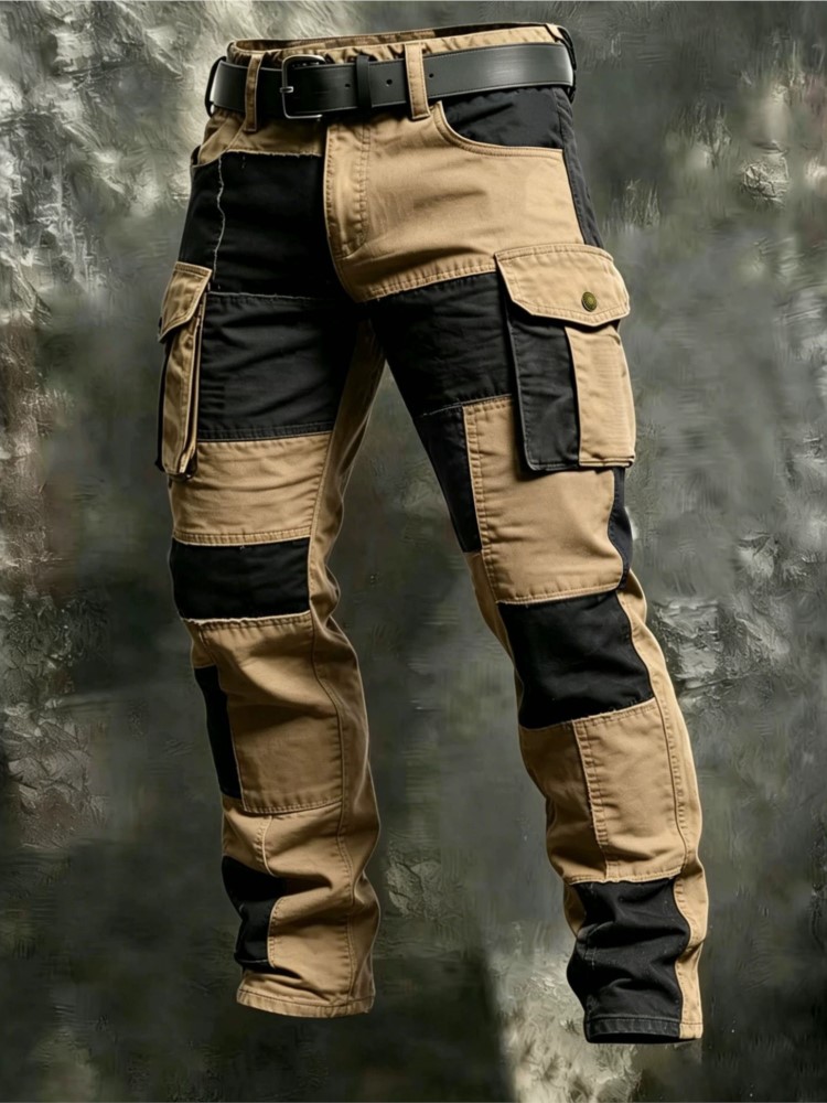 กางเกงคาร์โก้ผู้ชายผ้าฝ้ายสีกา - Men'S Fashion Khaki Pants บทวิจารณ์และราคา