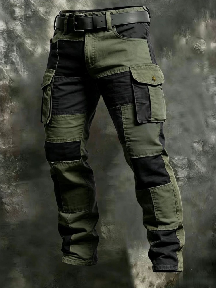 กางเกงคาร์โก้ผู้ชายผ้าฝ้ายสีกา - Men'S Fashion Khaki Pants บทวิจารณ์และราคา