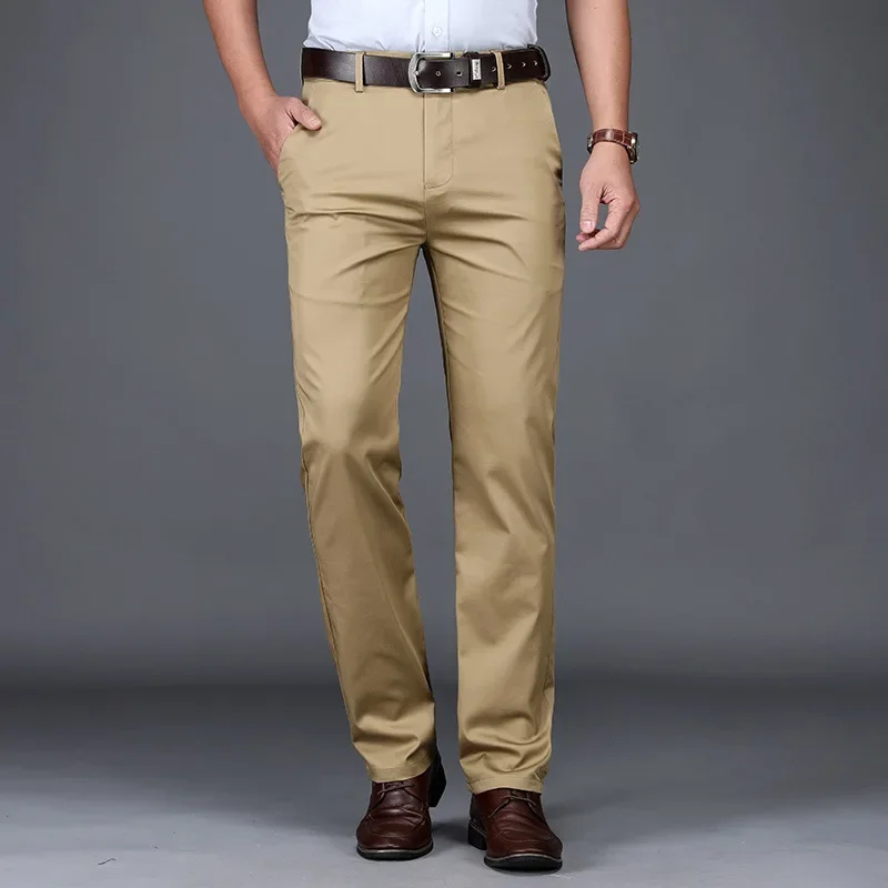 ฤดูร้อนบาง Men's Slim กางเกงแฟ - Men'S Fashion Khaki Pants บทวิจารณ์และราคา
