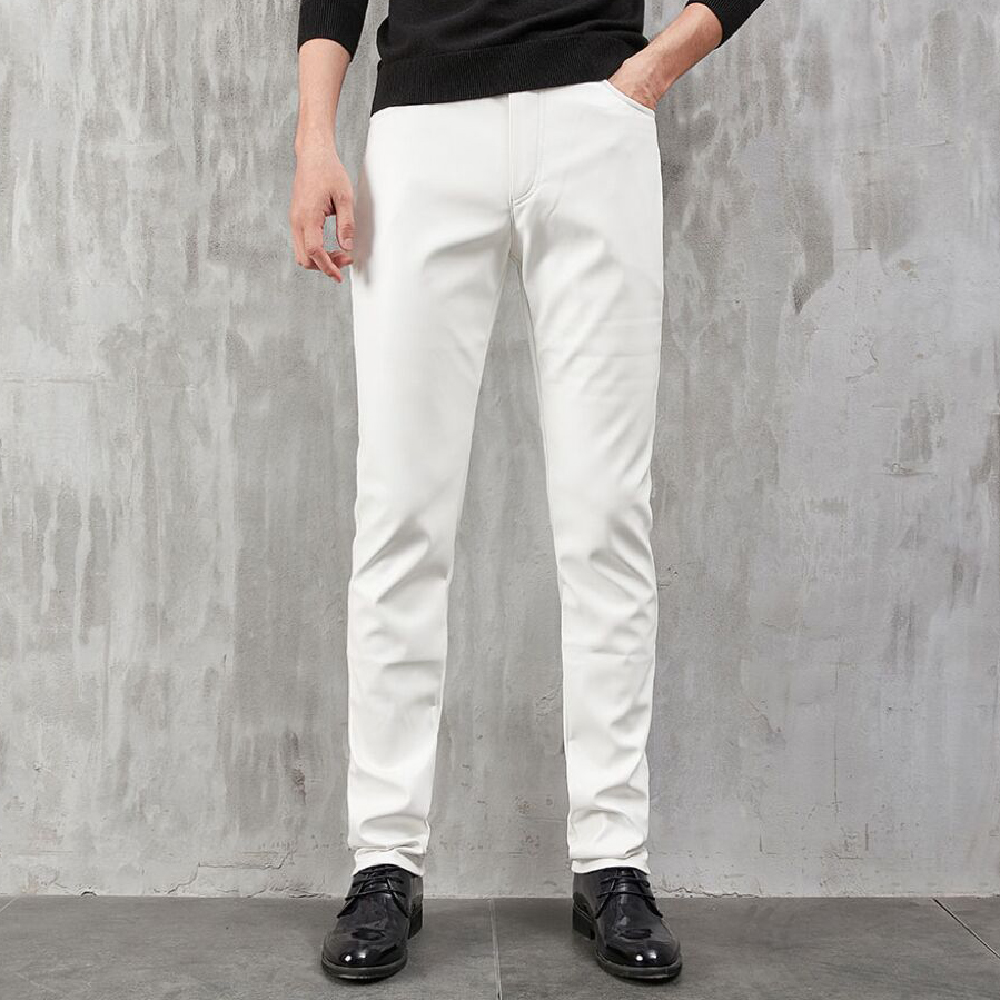 กางเกงหนังขายาวรัดรูปของผู้ชาย - Men Fashion Rave บทวิจารณ์และราคา