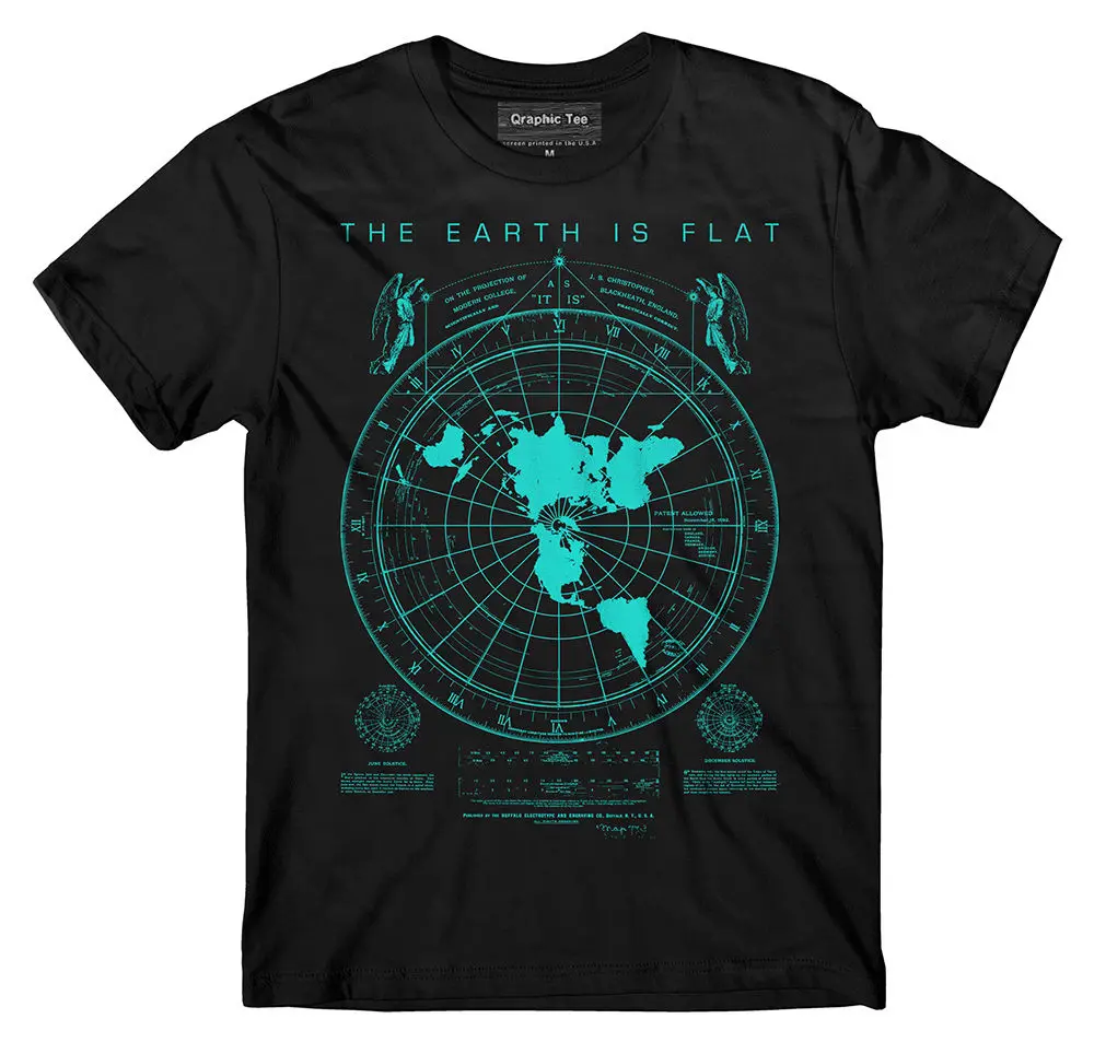 เสื้อยืดแฟชั่นลายแผนที่โลกแบน  - Mens Fashion World บทวิจารณ์และราคา