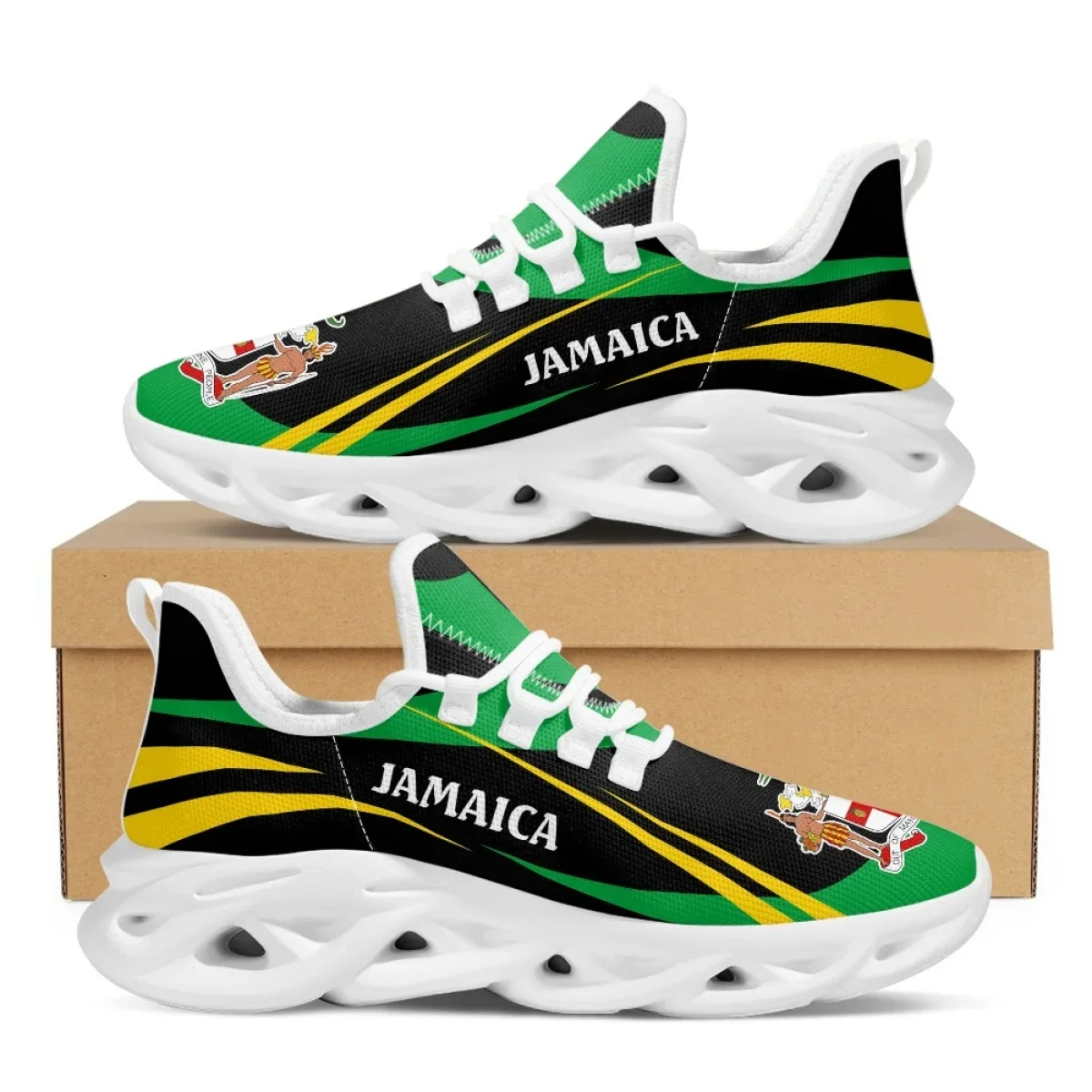 รองเท้าผ้าใบลายธงชาติจาเมกาสำห - Men'S Fashion Running Shoes บทวิจารณ์และราคา
