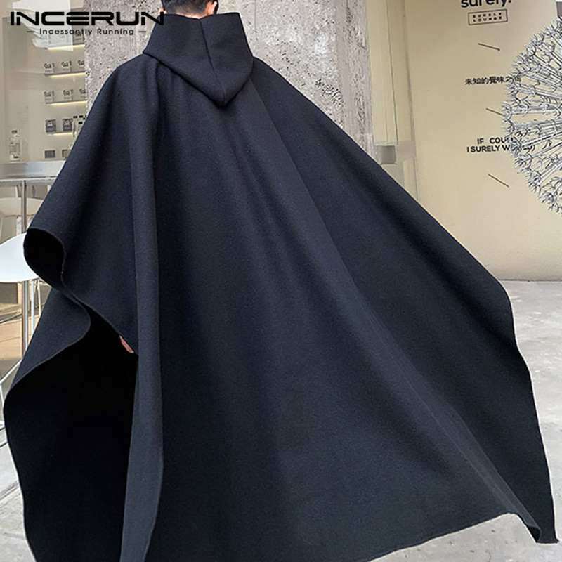 INCERUN เสื้อกันหนาวแฟชั่นผู้ช - Mens Fashion Poncho บทวิจารณ์และราคา