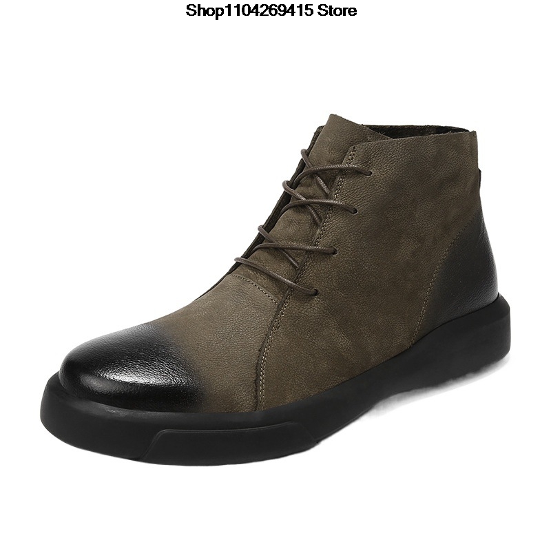 รองเท้าบูทหนังแท้สำหรับผู้ชาย  - Chelsea Boots Men บทวิจารณ์และราคา
