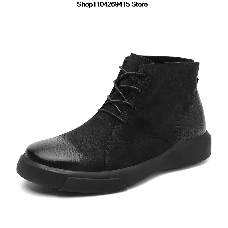รองเท้าบูทหนังแท้สำหรับผู้ชาย  - Chelsea Boots Men บทวิจารณ์และราคา