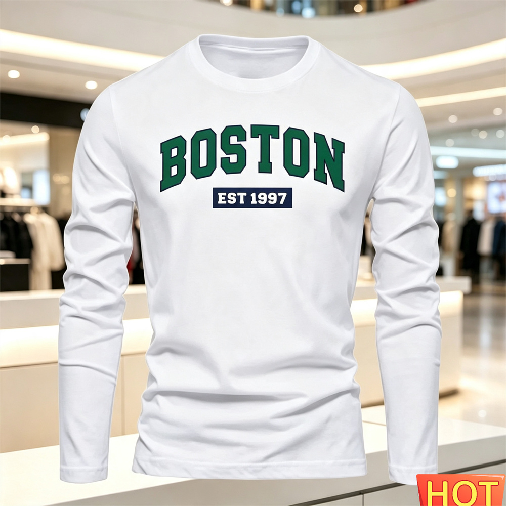 เสื้อยืดแขนยาวผู้ชายลายตัวอักษ - Men'S Fashion Usa บทวิจารณ์และราคา