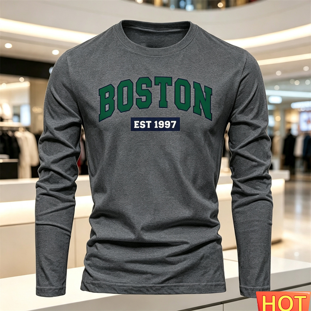 เสื้อยืดแขนยาวผู้ชายลายตัวอักษ - Men'S Fashion Usa บทวิจารณ์และราคา