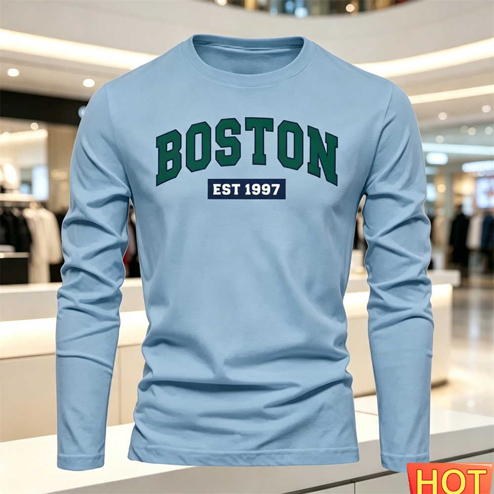 เสื้อยืดแขนยาวผู้ชายลายตัวอักษ - Men'S Fashion Usa บทวิจารณ์และราคา