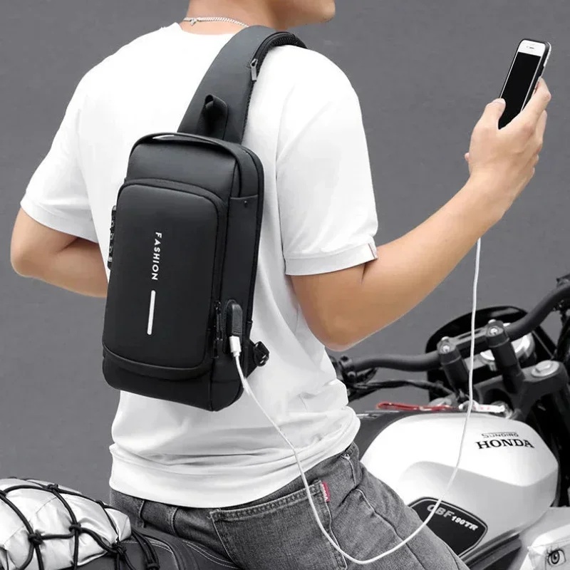 กระเป๋าคาดหน้าอกป้องกันการโจรก - Fashion Harness Men บทวิจารณ์และราคา
