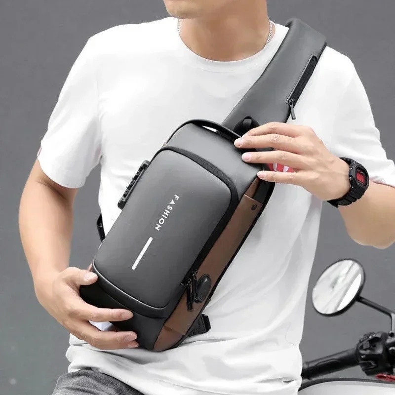 กระเป๋าคาดหน้าอกป้องกันการโจรก - Fashion Harness Men บทวิจารณ์และราคา